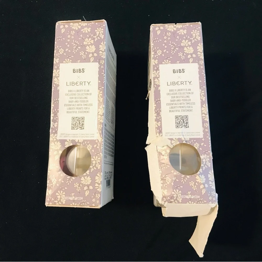 Bundle BIBS x LIBERTY Colour Pacifiers 2 Pack Chamomile Lawn Violet Sky Mix Lot
